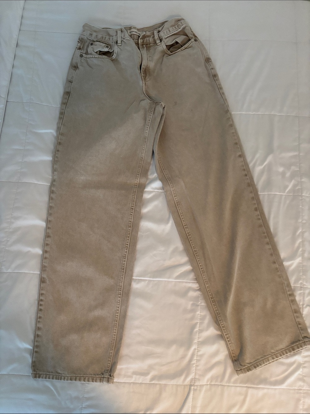 Glassons Men's Straight-Leg Chinos in Light Beige